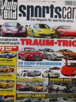 Auto Bild sportscars 4/2011 Alpina B7 turbo F01 vs. XJ Supersport vs. Panamera turbo (970) vs. S63 AMG,Genesis Coupé 3.8,Ford GT