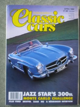 Thoroughbred & Classic Cars 4/1990 Mercedes Benz 300SL, Lancia Beta, Fiat X1/9,Saab Story