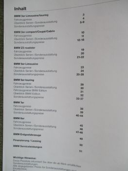 BMW 3er Reihe E36 +compact E36/5,Z3 roadster, 5er Reihe E39, E34 Touring Edition,7er E38,8er E31,Erdgasfahrzeuge 2.Januar 1996