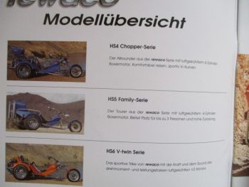 rewaco Trikes 2002 HS4 Chopper Serie HS5 Family Serie HS6 V-twin Serie Katalog +Preisliste