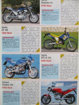 125er Motorräder und Roller Sonderheft 1999 Grosse Marktübersicht 64 Modelle Katalog