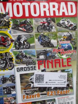 Motorrad 17/2010 Yamaha Fazer8 vs. FZ1 Fazer,Husqvarna TE449,Piaggio MP3 Hybrid 300ie,gebrauchte Ducati 999,