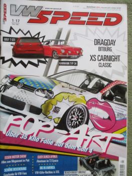 VW Speed 1/2017 Karmann Typ34,Golf7 GTI,T3 Syncro,Golf7 GTI Performance,Golf1 Cabrio,T1 Doka,