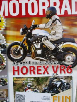 Motorrrad 4/2012 Horex V6,BMW F 650GS,Triumph Speed Triple R,Kawasaki Versys 1000,