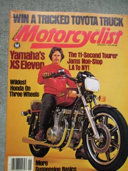 Motorcyclist January 1978 Laverda 1000 Jarama,Yamaha XS Eleven,Hercules GS250