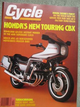 Cycle April 1981 Honda CBX,Kawasaki GPz550,Maico 490 Mega 2,RGB-500 Mk2,Calafia Elminator STX