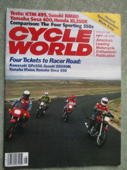 Cycle World August 1982 KTM 495 Pro-Lever,Yamaha Seca 400,Honda XL250R,Suzuki RM80Z,