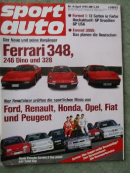 sport auto 4/1990 Ferrari 348,246 Dino und 328,Lotus Elan von 1990 und 1973,Toyota Celica Turbo vs. Lancia Integrale 16V