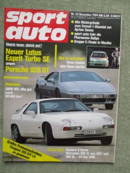 sport auto 12/1989 BMW M3 E30 Dauertest,Lotus Esprit Turbo vs. Porsche 928 S4,Peugeot 205GTi vs. Gutmann,