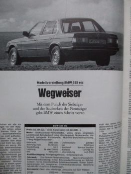 auto revue 5/1985 Fiat Uno Turbo,BMW 325eta E30, Audi 100 typ44 quattro,Volvo 740GL,Seat Ibiza 1.5GLX,