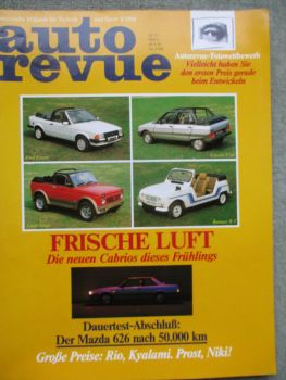 auto revue 5/1984 Dauertest Mazda 626 Coupé,Citroen CX 25TRD Turbo,Daihatsu Charade Diesel,