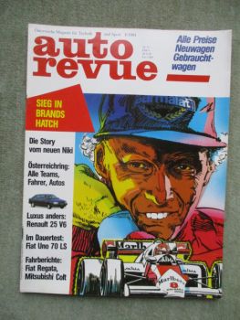 auto revue 8/1984 Fiat Regata,Mitsubishi Colt,Renault 25 V6 Injection,Dauertest Fiat Uno 70 Super,