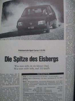 auto revue 12/1984 Saab 900 turbo 16S,VW Scirocco GTX, Mercedes Benz 200-300E W124,190E 2.3-16 W201,Opel Corsa A