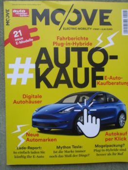 auto motor & sport Moove 1/2021 Mythos Tesla,E-Auto als Oldtimer