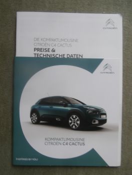 Citroen C4 Cactus Katalog 11/2018 PureTech 110 130 HDI 100 120 +Preisliste 2019
