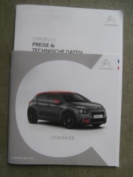Citroen C3 Prospekt Dezember 2019 PureTech 83 110 +HDI 100 Katalog +Preisliste