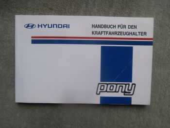 Hyundai pony Handbuch Deutsch 4-türig 3/5-türig Bordbuch