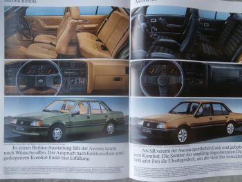 Opel Ascona C 1.3N 1.3S 1.6N 1.6S Luxus Berlina SR Prospekt August 1981
