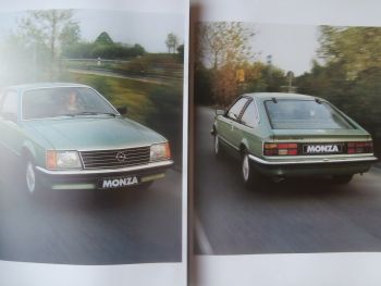 Opel Monza 2.8S 3.0S 3.0E Prospekt September 1980 Rarität