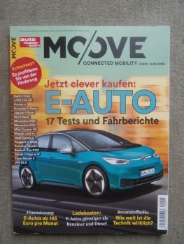 auto motor & sport moove 1/2020 e-tron,Honda e,E-Kona,Cooper SE, Citigo-e iV,VW ID.3,Tesla Model 3,Corsa-E,