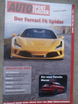 Auto Sport Fenster 3+4/2020 Ferrari F8 Spider+Poser,Taycan Premiere, 2er Gran Coupé F44,Zafira Life,Macan GTS