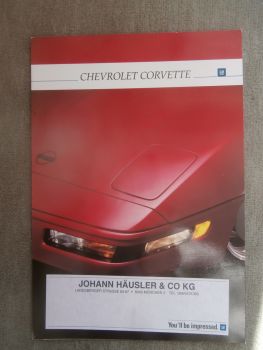 Chevrolet Corvette Coupé Convertibel LT1 LT5 ZR-1 Deutscher Prospekt 1992 C4