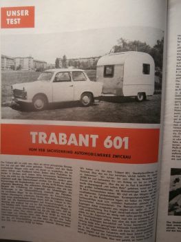 Der Deutsche Straßenverkehr 12/1971 Trabant 601 Hycomat im Dauertest,
