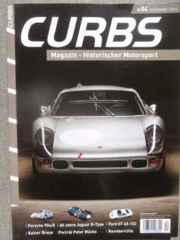 CURBS Historischer Motorsport Nr.4 Dezember 2014 Porsche 904/8,60 Jahre Jaguar D-Type,Ford GT40-102,
