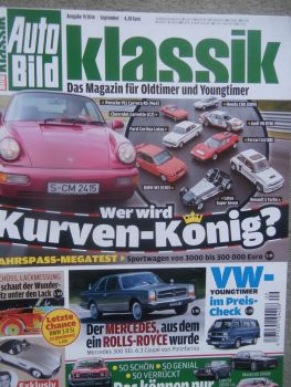 Auto Bild klassik 9/2016 964 Carrera RS,Corvette C2,Cortina Lotus,M3 E30,CRX (ED9),Audi V8 DTM,512 BBi,R5 Turbo,Lotus Super Seven
