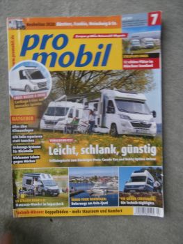 pro mobil 7/2019 Carado V337 vs. Hobby V65,Bürstner Lyseo,Weinsberg Cara-Core,Wolcke Autark Crosser Compact