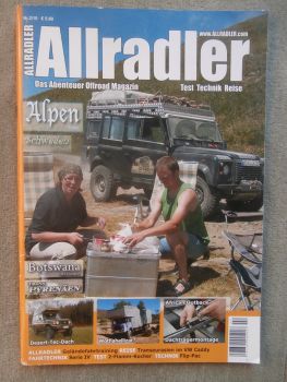 Allradler das Abenteuer Offroad Magazin 2/2010 L300 4x4,Terrano,Toyota Buschtaxi,VW Caddy 4motion,