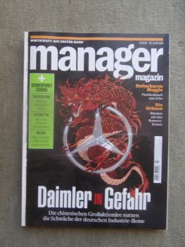 manager magazin 4/2020 Daimler in Gefahr,VW,e Go,Metro