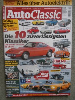 AutoClassic 2/2016 Fiat 128 Kaufberatung,FMR Tg 500,Corvette C3 vs. Camaro RS vs. Mustang Mach1,Porträt BMW E24,