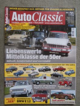 AutoClassic 2/2011 Opel Olympia Rekord vs. 180 vs. Taunus 17M P2,PV444,Isabella,Sunbeam Rapier,Moskwitsch 403,Shiguli 21-03