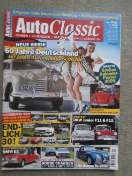 AutoClassic 1/2009 DKW Junior F11 & F12,Dodge Charger R/T 1968 vs. SRT8 2008,Kaufberatung BMW E3,Alfa Romeo 6C 2500