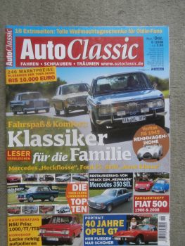 AutoClassic 6/2008 Veritas RS1949,Fiat 500 1966 und 2008, 40 Jahre Opel GT,NSSU Prinz 1000/TT/TTS,