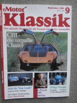 Motor Klassik 9/1989 Mercedes Benz C111,Scimitar 1800Ti vs. Triumph TR3,