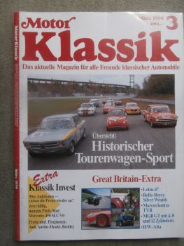 Motor Klassik 3/1990 MGB GT,BMW 1600-2,Lotus 47,Mercedes 450SLC 5.0 R107,