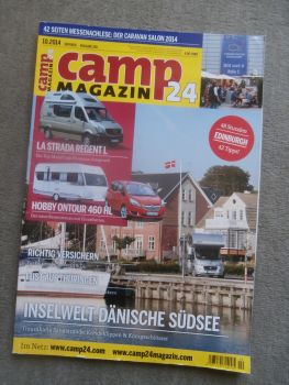 camp24Magazin 10/2014 La Strada Regent L, Hobby Ontour 460HL,Opel Meriva 1.6CDTi,