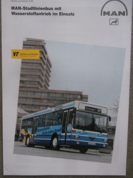 MAN Stadtlienienbus mit Wasserstoff Antrieb im Einsatz Sonderdruck 10/1997