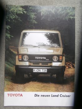 Toyota Land Cruiser Diesel +Benziner J7 Katalog Mai 1985