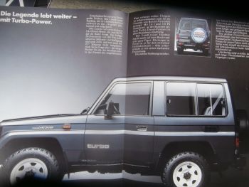Toyota LandCruiser Hardtop Katalog Februar 1986 Benziner +Turbo-Diesel (J7)