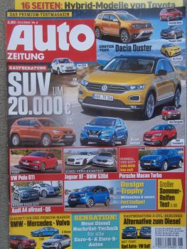 Auto Zeitung 6/2018 Audi A7 Sportback, Aston Martin DB11 Volante,C4 Cactus,Dacia Duster,Macan Turbo,BMW i3S,