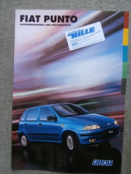 Fiat Punto Karosseriefarben und Posterstoffe Sole Cult +Selecta +Cabrio März 1999