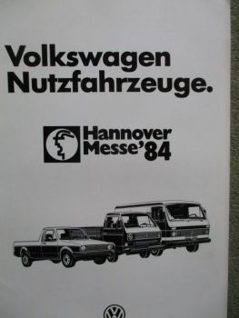 VW Nutzfahrzeuge Hannover Messe 1984 Caddy,Transporter T3 +Joker +Caravelle +Carat +LT 40d 50TD 28D 31D 45