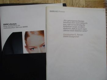 BMW Lifestyle Katalog +Pressefotos Chris Bangle 1998 Rarität