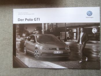 VW Polo GTI Preisliste Modelljahr 2019 TSI 147kw