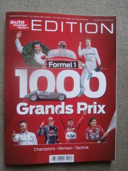 Auto Motor und Sport Edition 100 Grands Prix Formel 1 Champions Rennen Technik Sonderheft