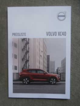Volvo XC40 Preisliste 23.9.2019 T3 T4 +AWD T5 T5 Twin Engine,D3,D4 +AWD +R-Design