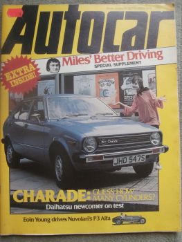 Autocar 15.9.1979 Daihatsu Charade,Buying Secondhand Ford Cortina MkIVs,